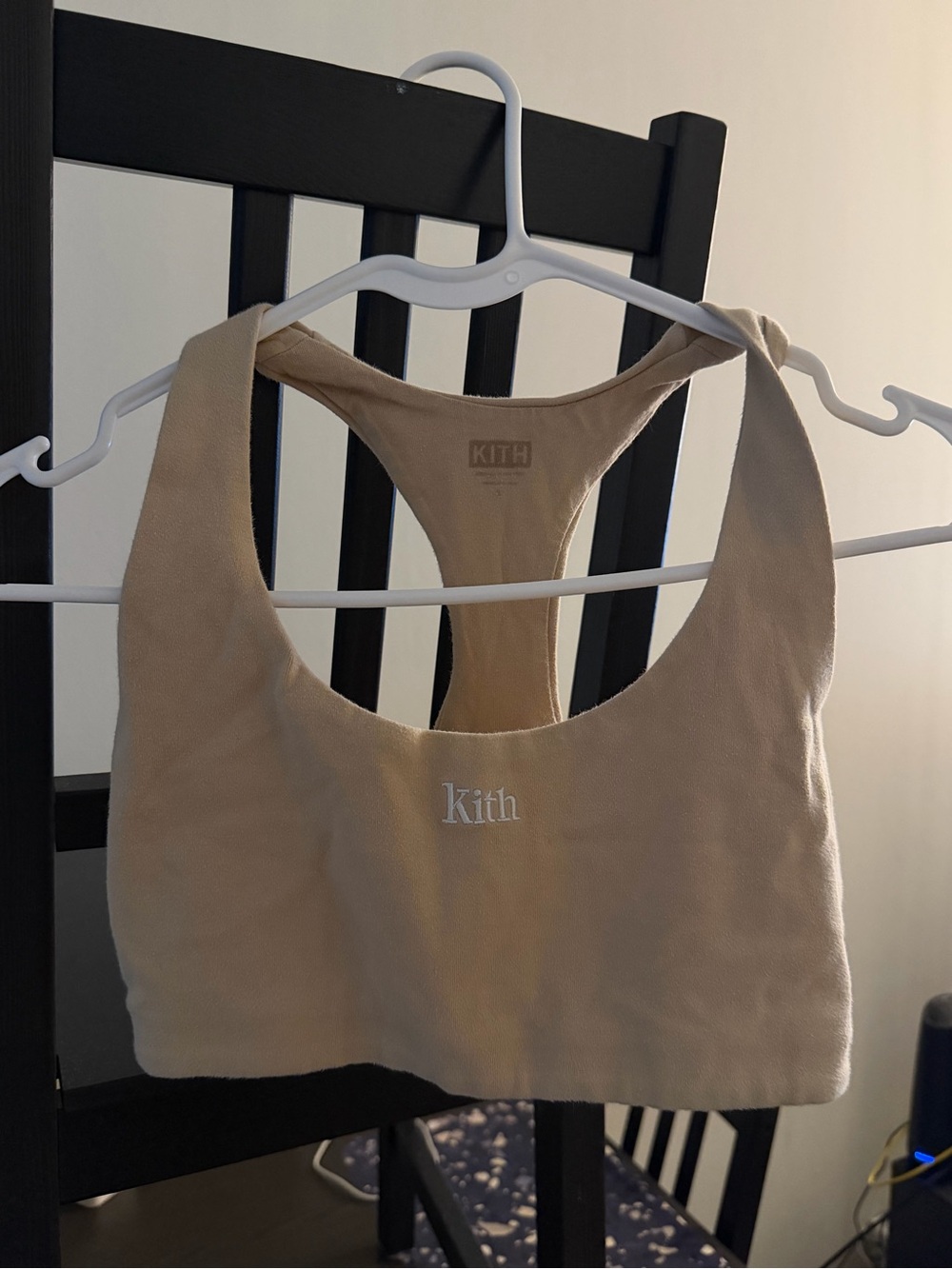 Kith Beige Ribbed Racerback Crop Top